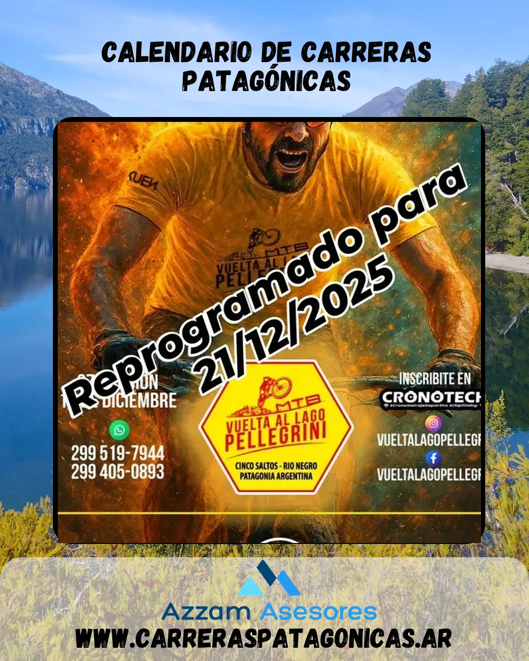 Flyer de Vuelta al Lago Pellegrini 2025
