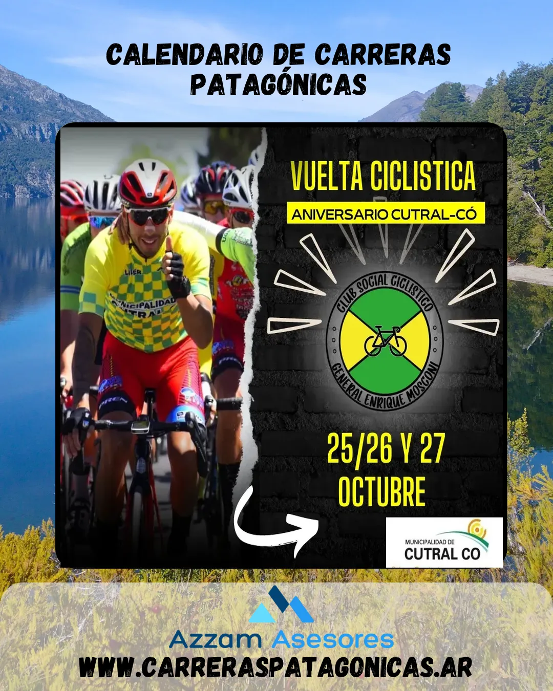 Flyer de Vuelta Ciclista Aniversario Cutral Có 2024