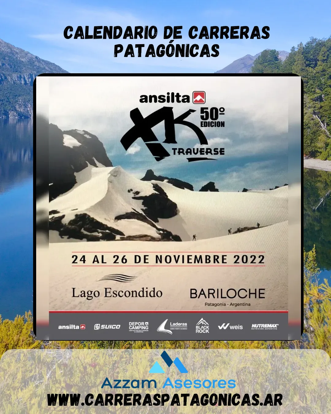 Flyer de XK Traverse Bariloche 2022