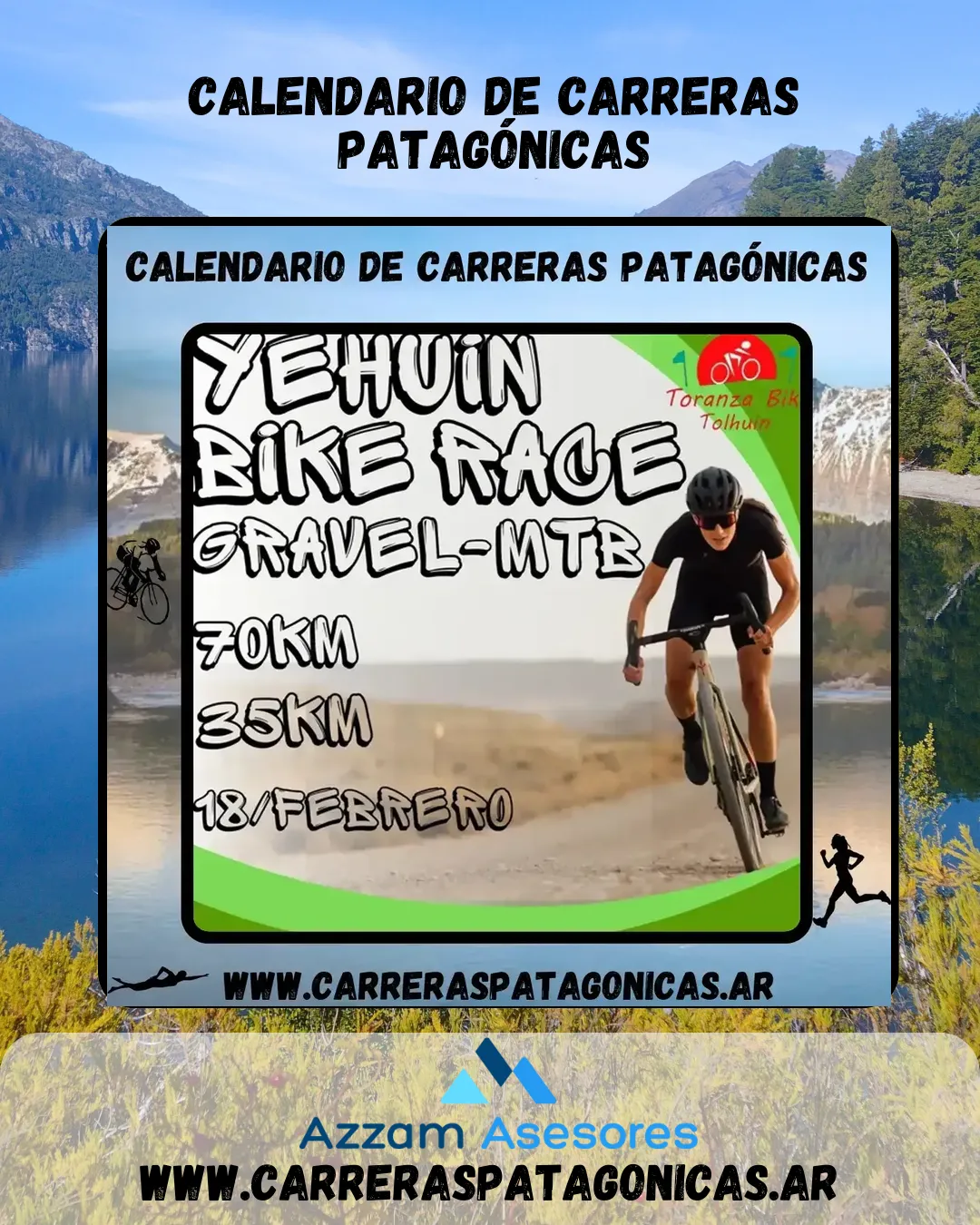 Flyer de Yehuin Bike Race 2024